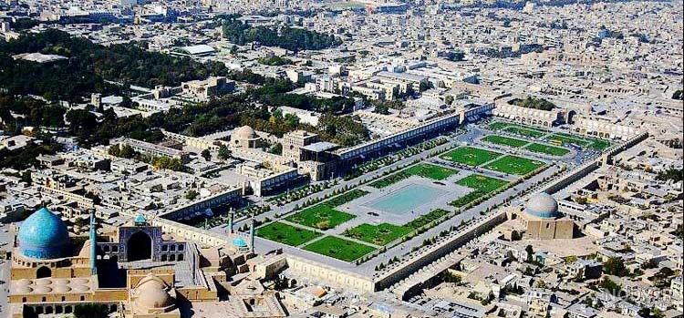 عکس هوایی از شهر اصفهان