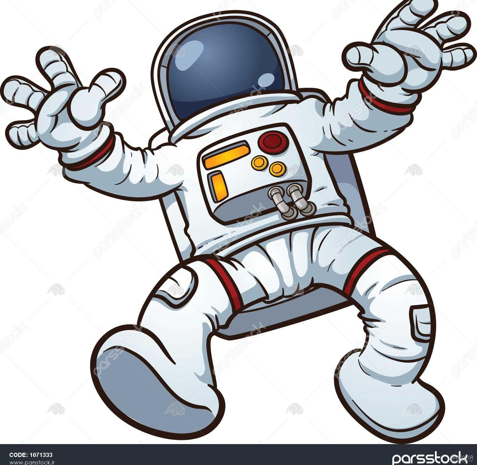 عکس کارتونی از فضانورد