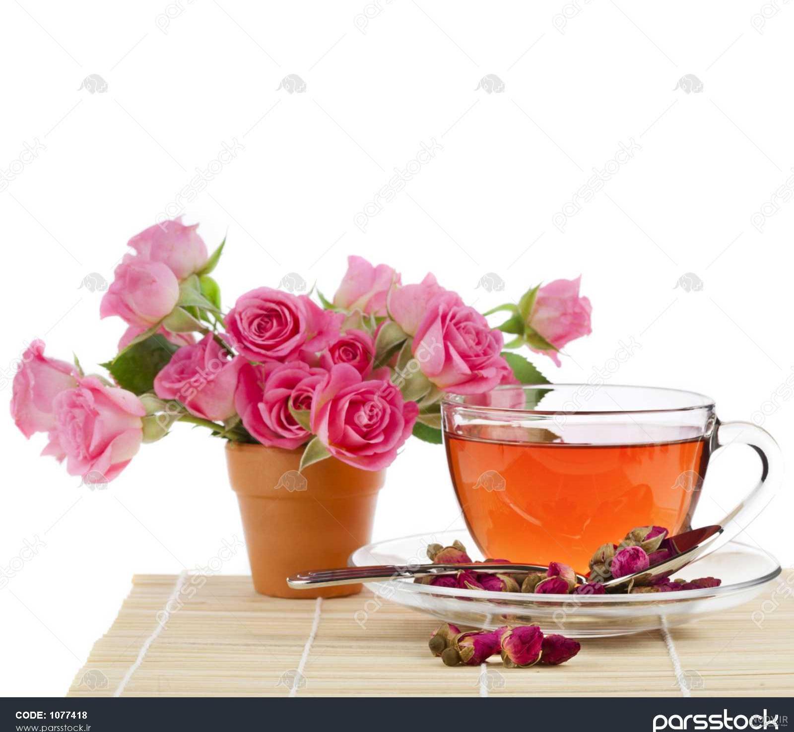 عکس کتاب و گل و چای عکس کتاب و گل و چای