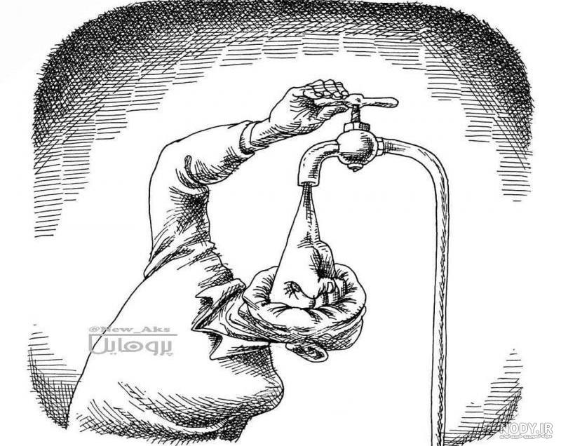 نقاشی سیاه قلم فانتزی دخترانه