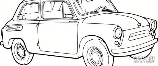 نقاشی ماشین قدیمی ساده