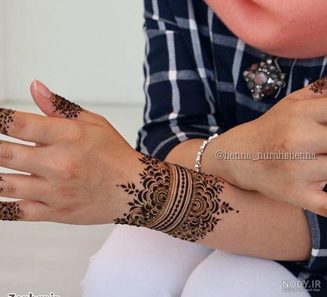 طرح حنا ساده و شیک دخترانه