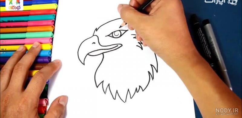 عکس نقاشی عقاب درحال پرواز
