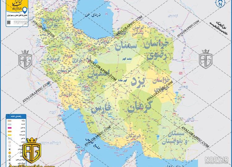 عکس نقشه ایران رنگی