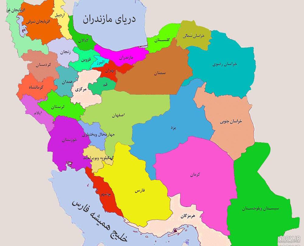 عکس نقشه ایران و همسایگان