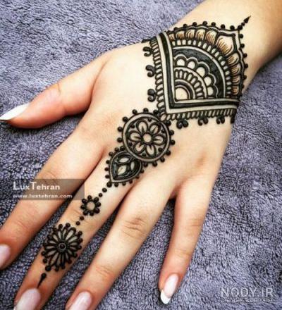 نقش حنا عربی ساده