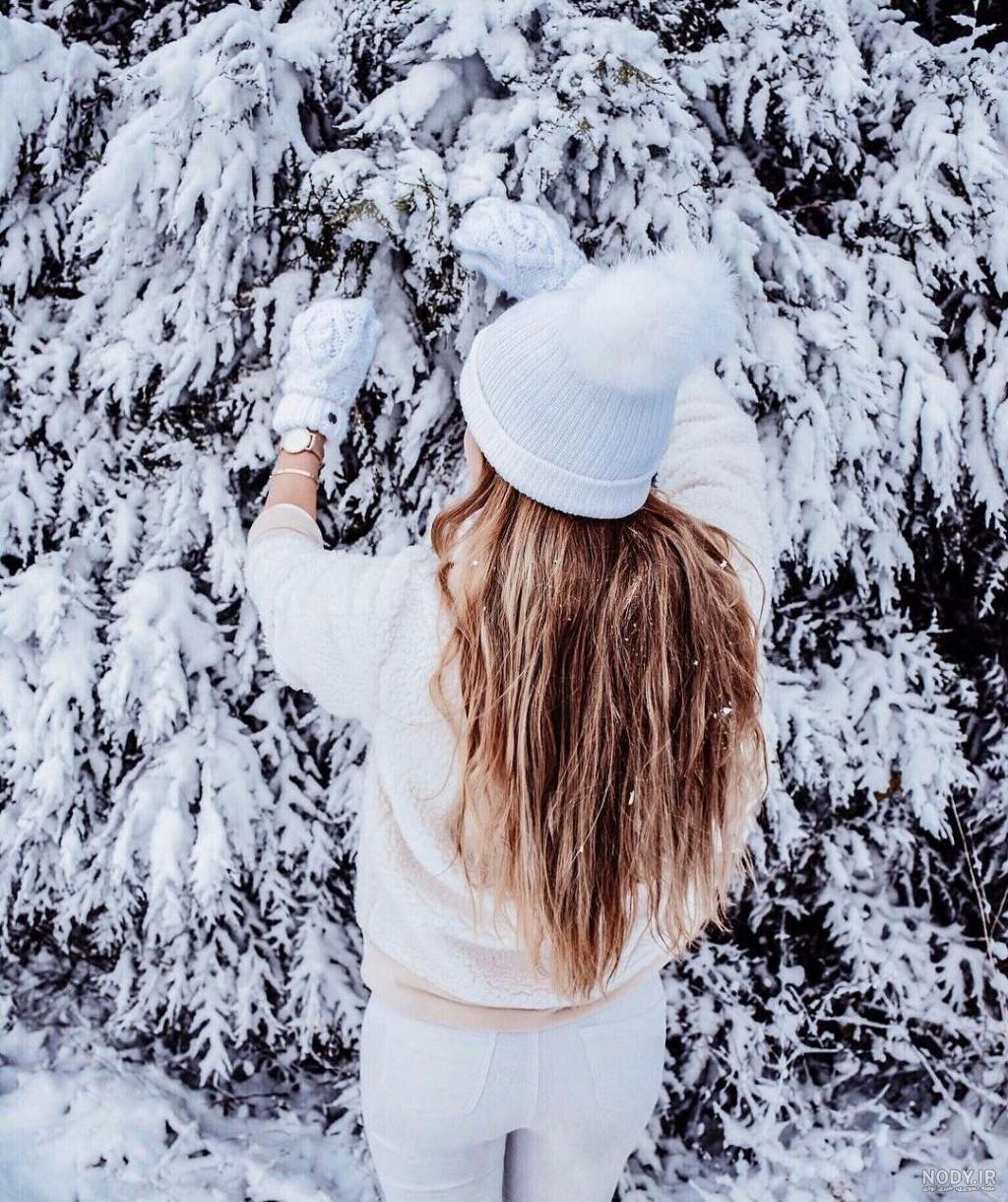 عکس دختر در زمستان برای پروفایل