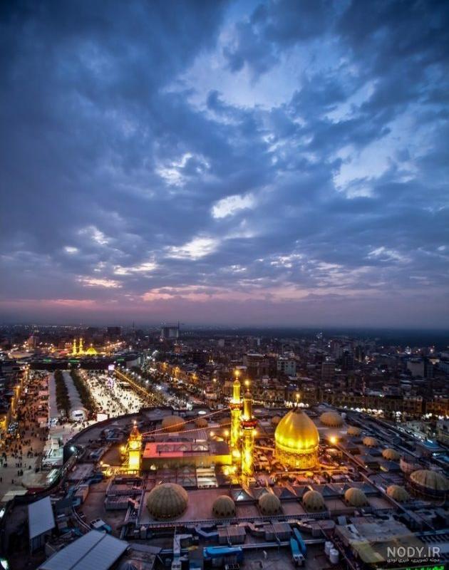 عکس بین الحرمین کربلا با کیفیت بالا عکس بین الحرمین کربلا با کیفیت بالا