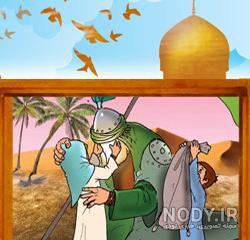 نقاشی امام حسین سوار بر اسب