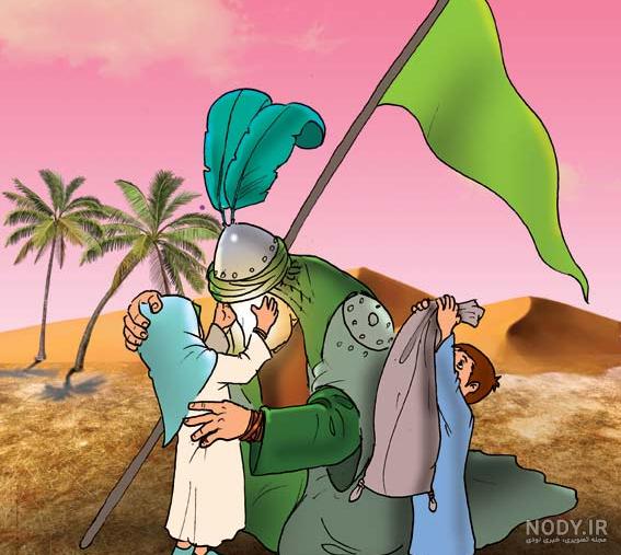 نقاشی امام حسین علیه السلام کودکانه
