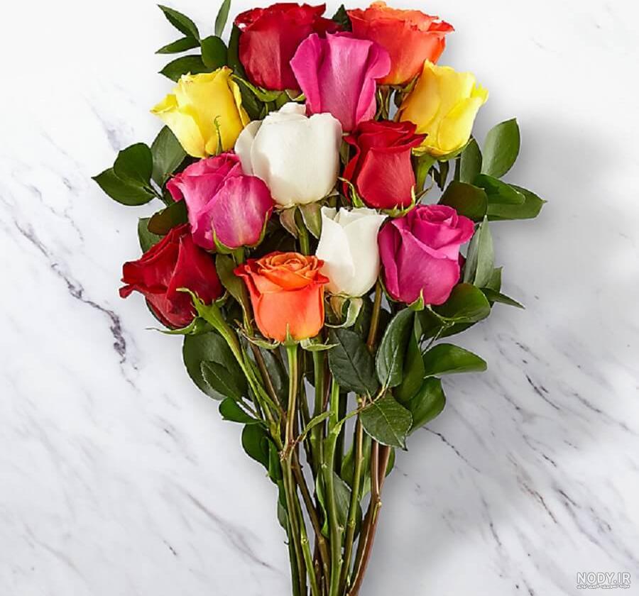 عکس دسته گل رنگی زیبا عکس دسته گل رنگی زیبا