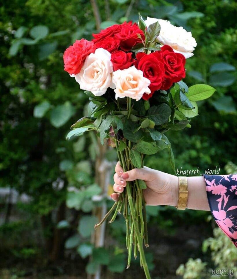 عکس گل با نوشته زیبا