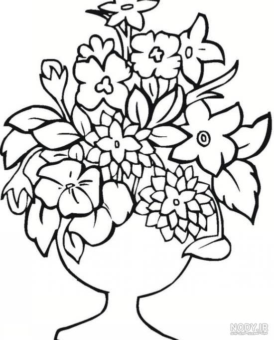 نقاشی دسته گل زیبا