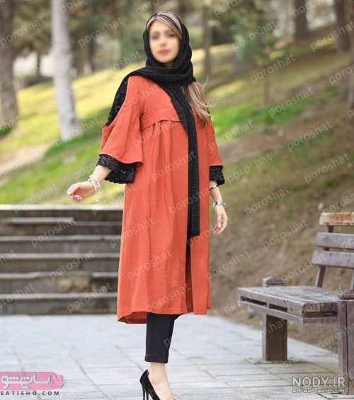 مانتو نارنجی جدید