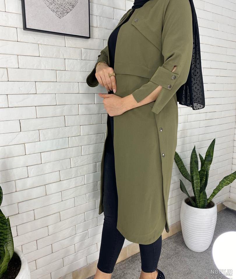 مدل مانتو ابروبادی دکمه دار دخترانه