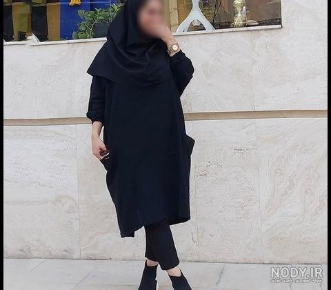 مدل مانتو مشکی دخترانه برای محرم
