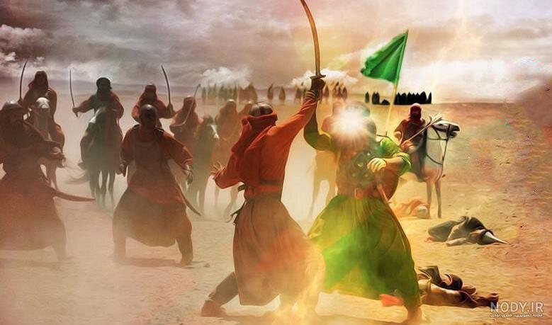 جنگ امام حسین در روز عاشورا جنگ امام حسین در روز عاشورا