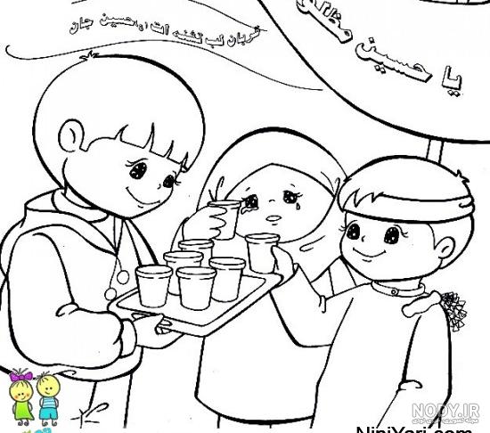 نقاشی اسب امام حسین در روز عاشورا