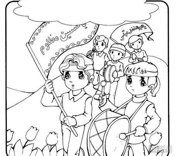 نقاشی امام حسین و یزید
