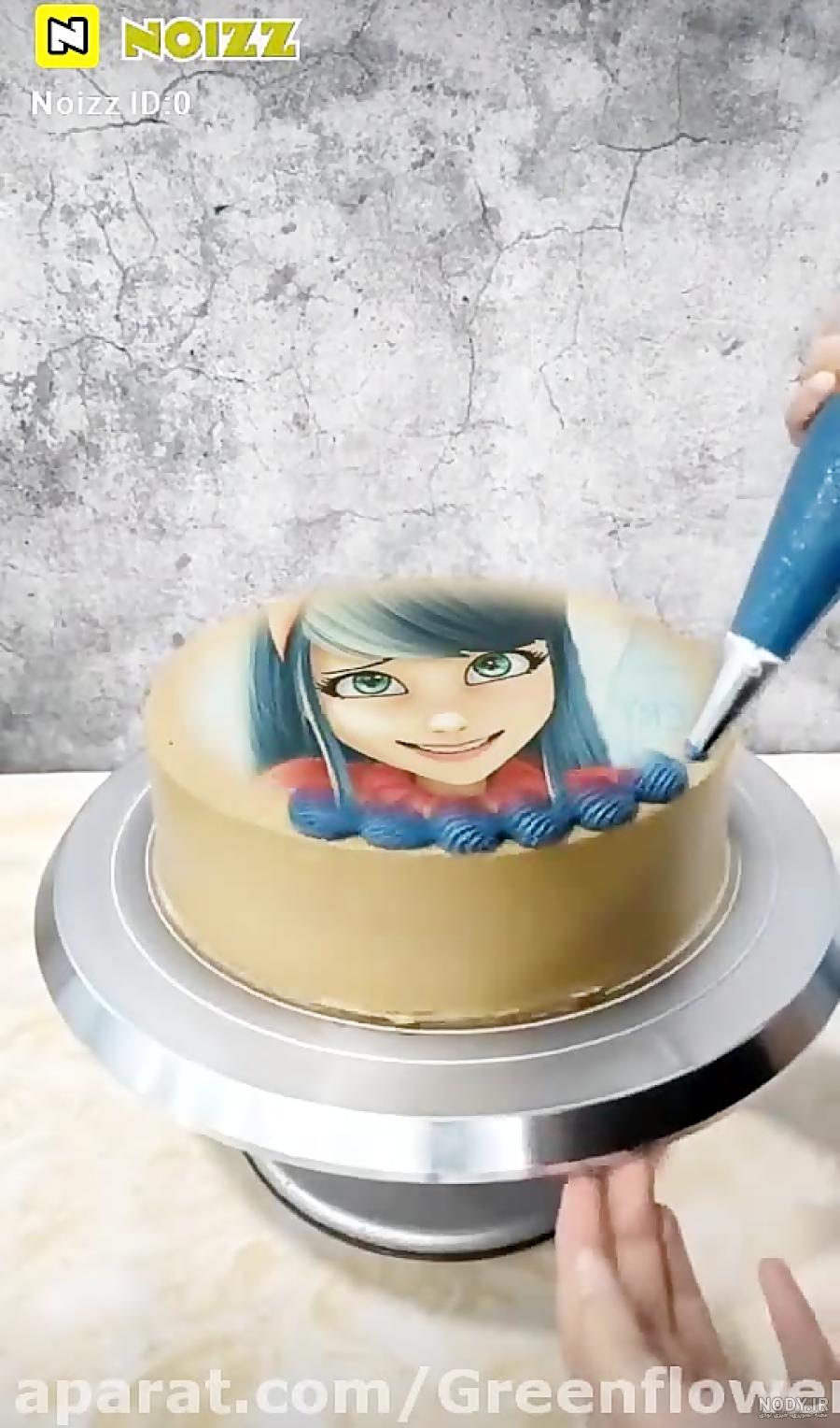 عکس دختر کفشدوزکی برای روی کیک