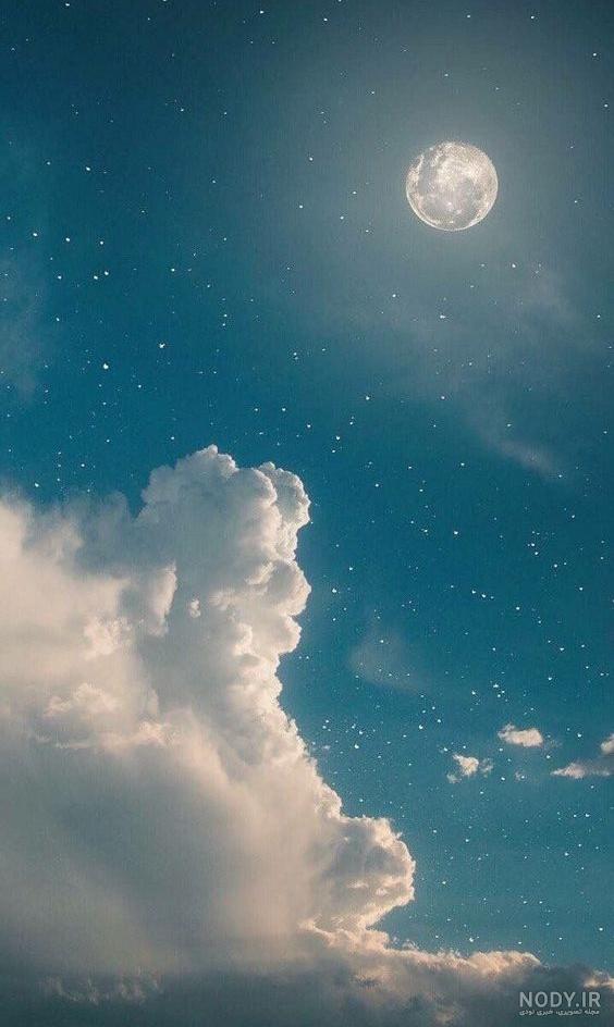 پس زمینه آسمان شب با ستاره