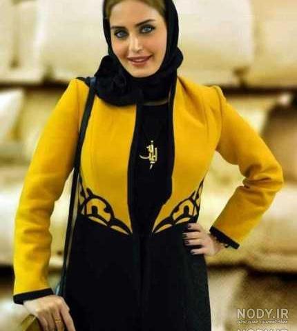 عکس مانتو خردلی بلند عکس مانتو خردلی بلند
