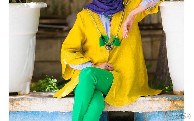 عکس مانتو زرد خردلی عکس مانتو زرد خردلی
