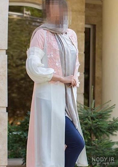 عکس مدل مانتو بلند مجلسی دخترانه
