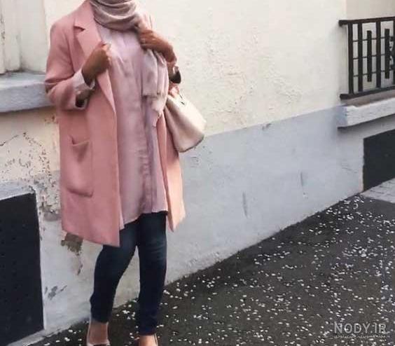 مانتو رنگ یاسی روشن