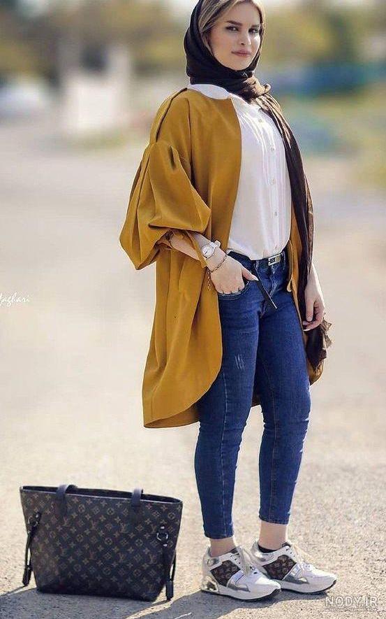 مدل مانتو خردلی اسپرت مدل مانتو خردلی اسپرت