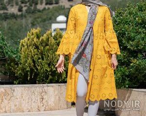 مدل مانتو خردلی و مشکی مدل مانتو خردلی و مشکی