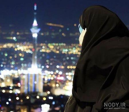 عکس دختر با حجاب غمگین