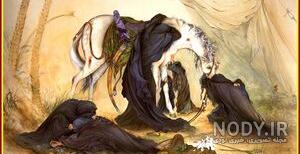 نقاشی امام حسین سوار بر اسب نقاشی امام حسین سوار بر اسب