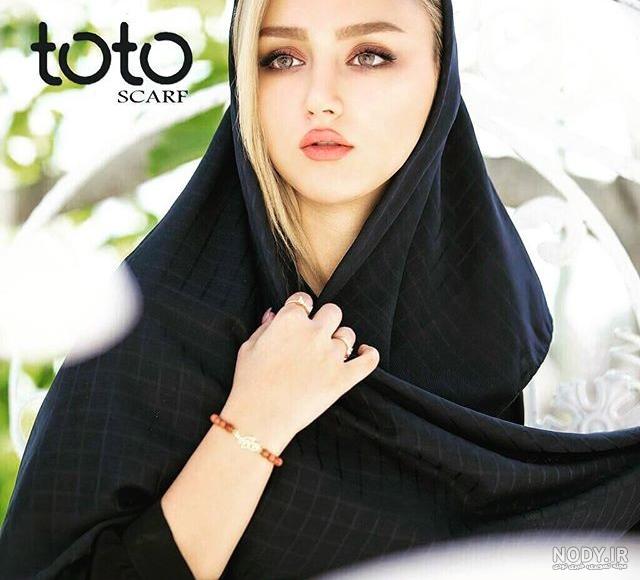 شال مشکی مجلسی ساده