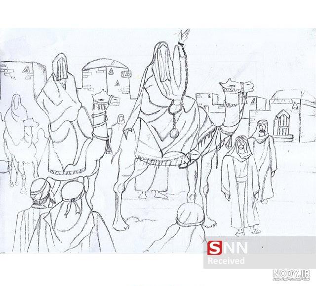 نقاشی کودکانه فانتزی دخترانه