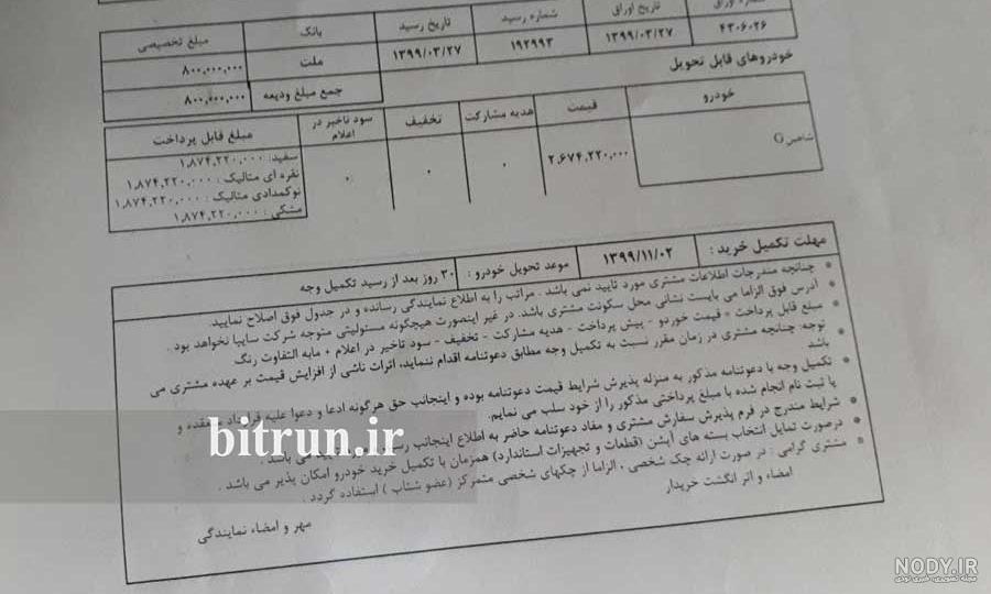 زمان تحویل خودرو بعد از دعوتنامه زمان تحویل خودرو بعد از دعوتنامه