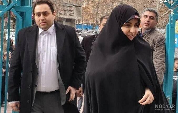 عکس دختر قالیباف و همسرش