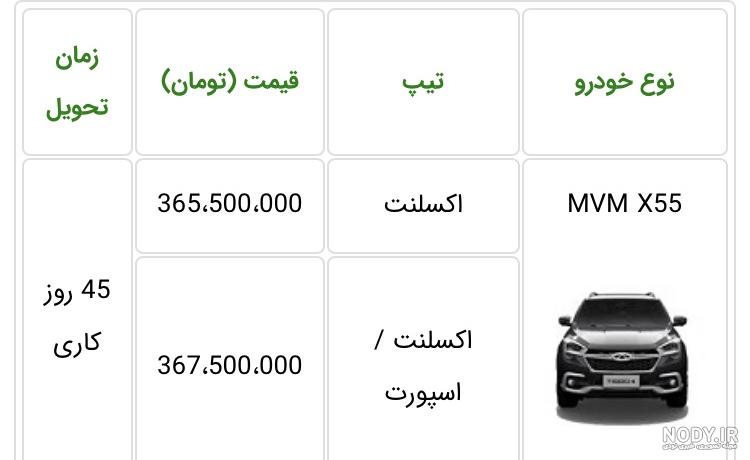 عکس ام وی ام X55 قیمت عکس نودی