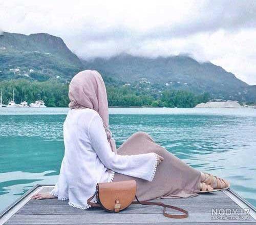 عکس دختر از پشت سر با حجاب