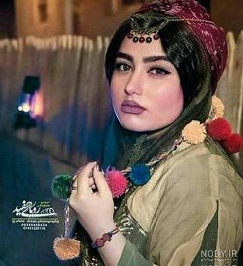 عکس دختر لر با لباس محلی