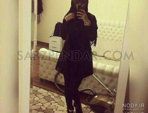 ژست عکس جلو اینه دخترانه