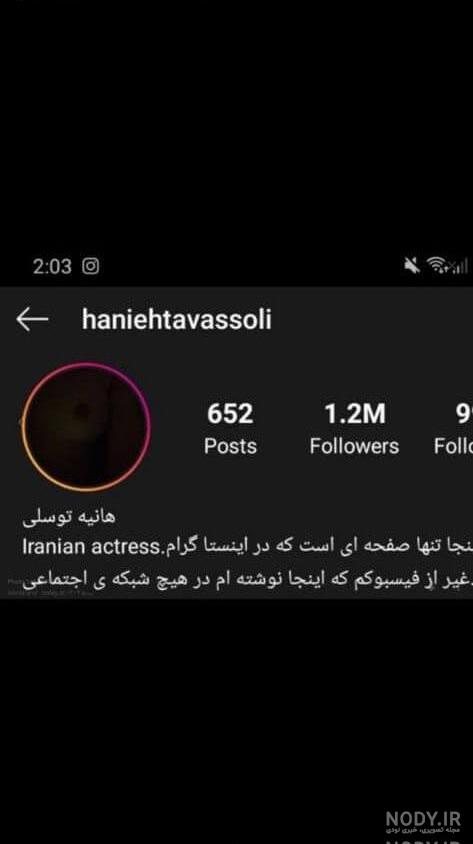 عکس لو رفته هانیه توسلی