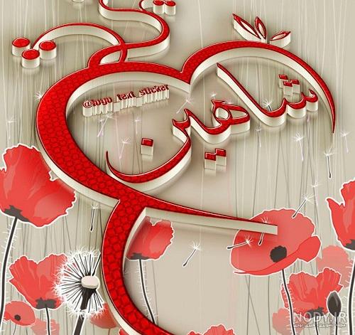 عکس نوشته اسم شاهین