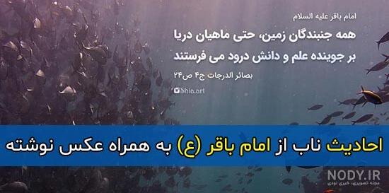 عکس نوشته حدیث امام محمد باقر