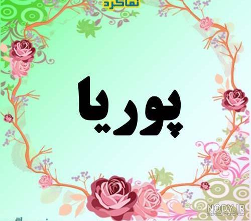 عکس نوشته پوریا انگلیسی عکس نوشته پوریا انگلیسی