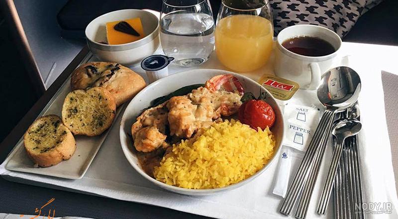 عکس غذای هواپیما