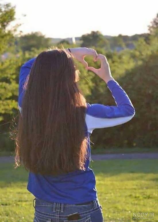 عکس فیک دختر با موهای بلند