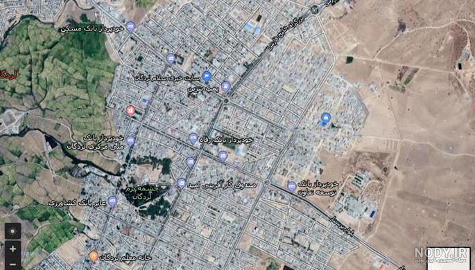 عکس هوایی شهرستان لردگان