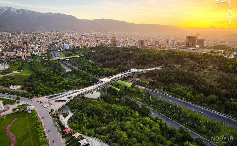 عکس هوایی پل طبیعت