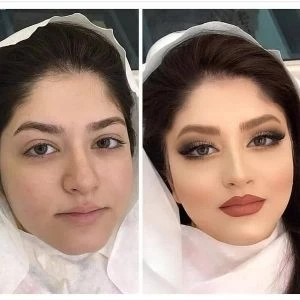 قبل و بعد میکاپ قبل و بعد میکاپ